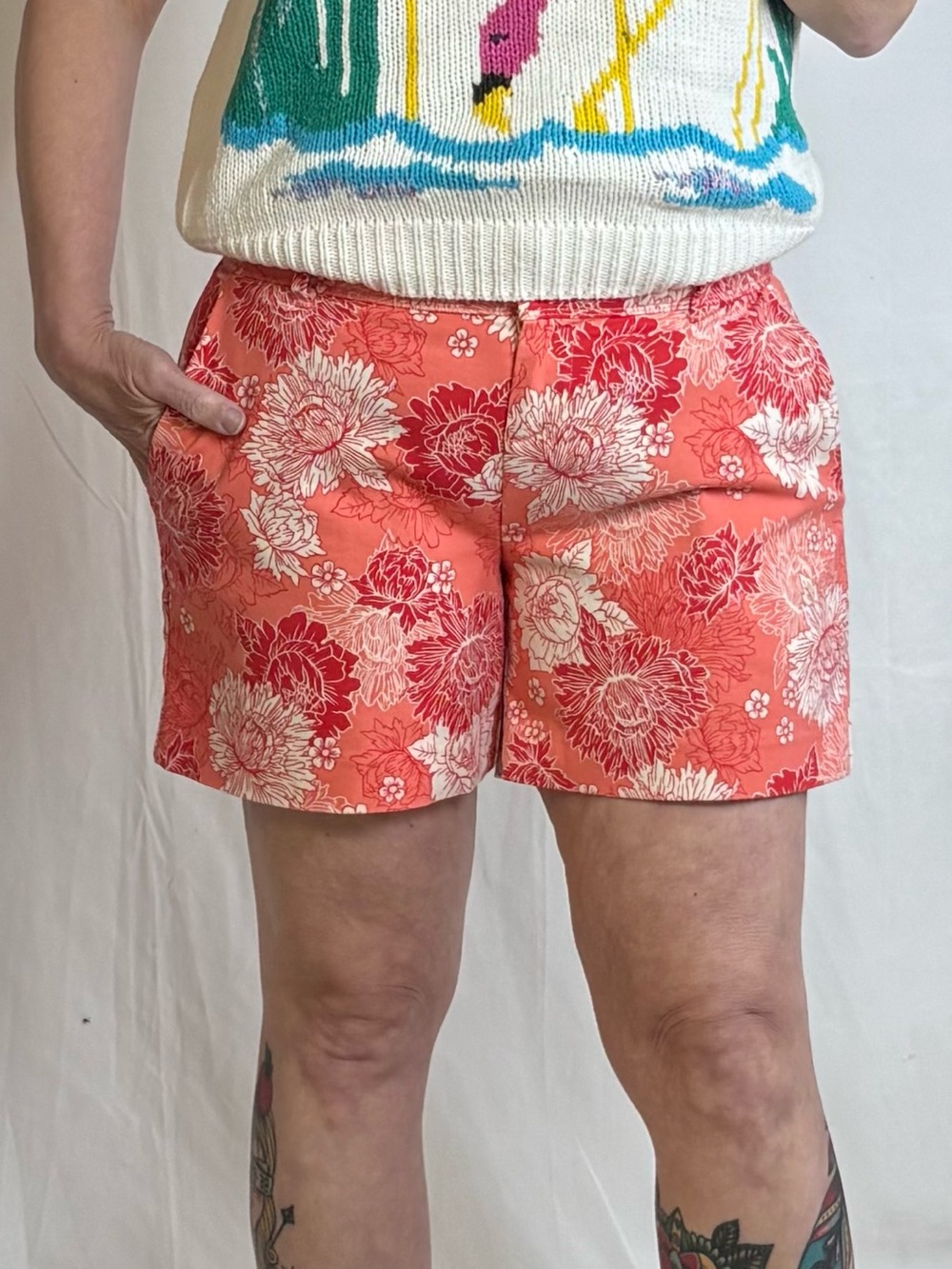 Isaac Mizrahi Coral Floral Women's Shorts